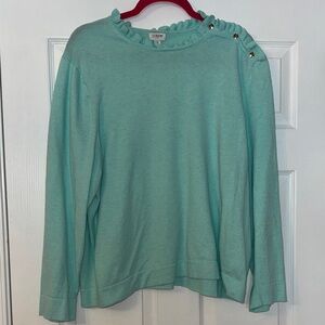 MAKE A BUNDLE! J Crew Blue sweater with gold buttons